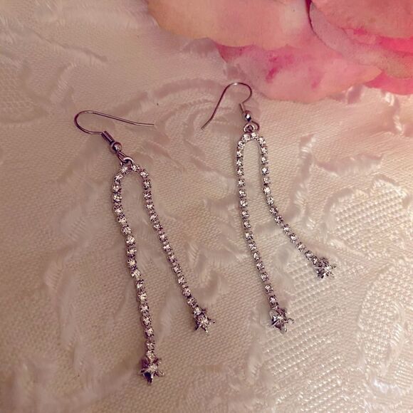 💦Swarovski Magic chain Earrings  - Picture 1 of 5